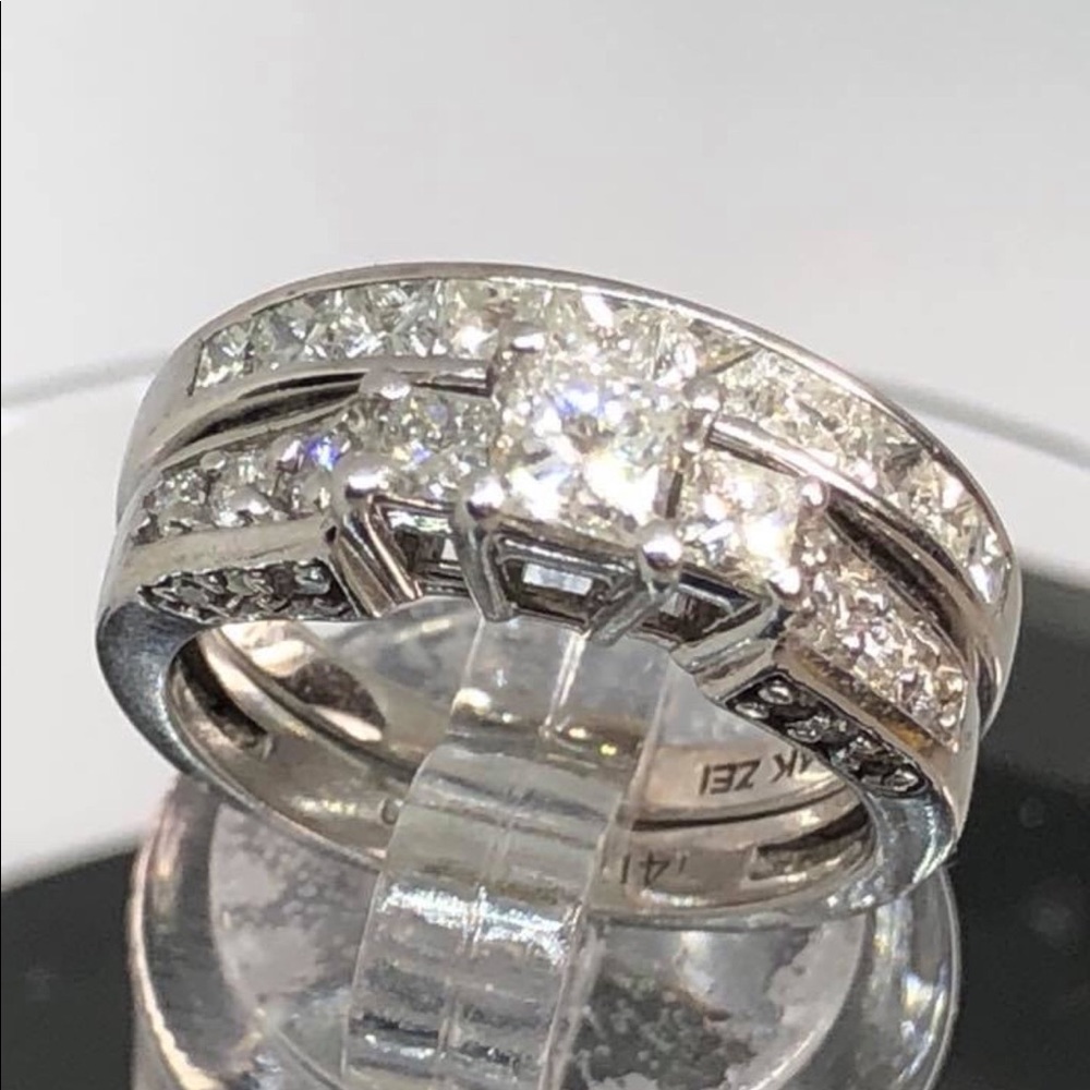 Diamonds 14k gold ring&ban great deal worth $5000 - Picture 6 of 8